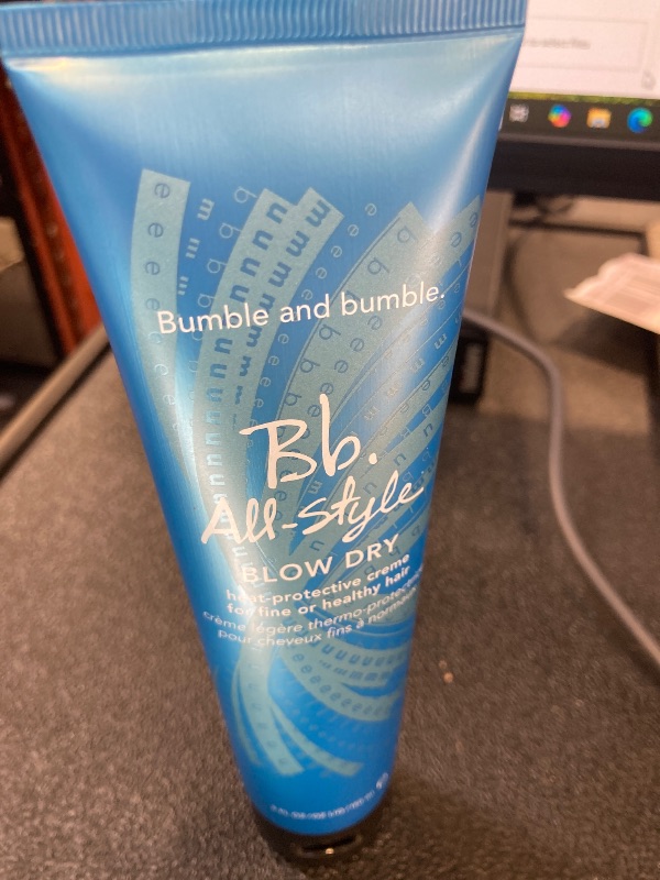 Photo 1 of Bumble and bumble. All-Style Blow Dry Heat Protective Styling Cream | Anti Frizz + Adds Shine | Wavy, Straight, 5 Fl Oz