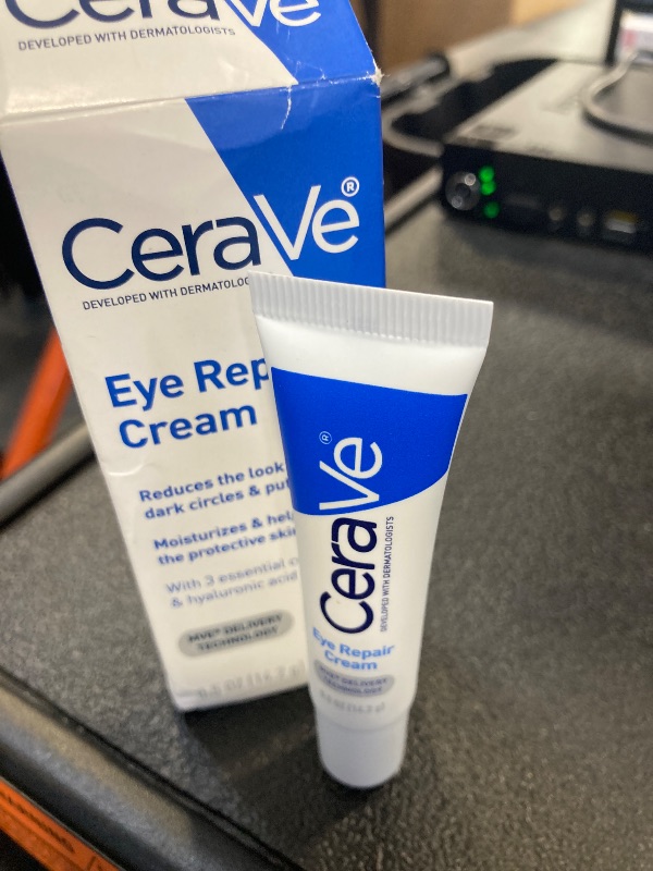 Photo 1 of CeraVe Eye Repair Cream, Under Eye Cream For Puffiness And Bags Under Eyes, Hyaluronic Acid + Niacinamide + Marine Botanical Complex, Oil Free & Opthalmologist Tested