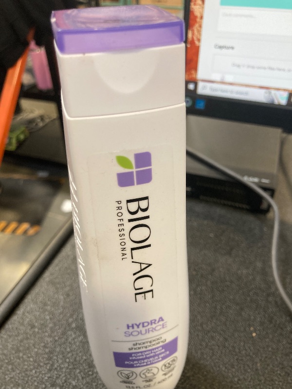 Photo 1 of Biolage Hydra Source Shampoo - Softens & Adds Shine, For Dry Hair, Infused with Micro-Filtered Aloe Vera & Fermented Hyaluronic Acid, Vegan & Paraben-Free, 13.5 Fl Oz, Packaging may vary
