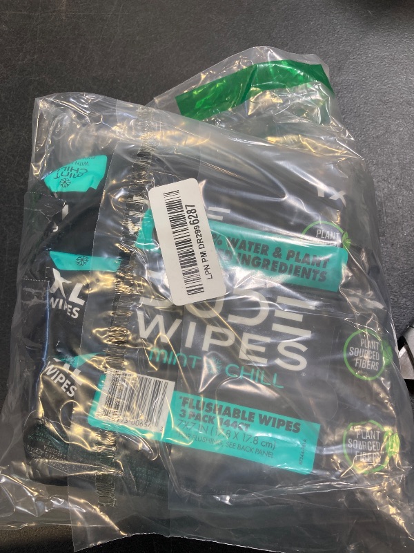 Photo 1 of DUDE Wipes - Flushable Wipes - 3 Pack, 144 Wipes - Mint Chill Extra-Large Adult Wet Wipes - Vitamin-E, Aloe, Eucalyptus & Tea Tree Oils - Septic and Sewer Safe