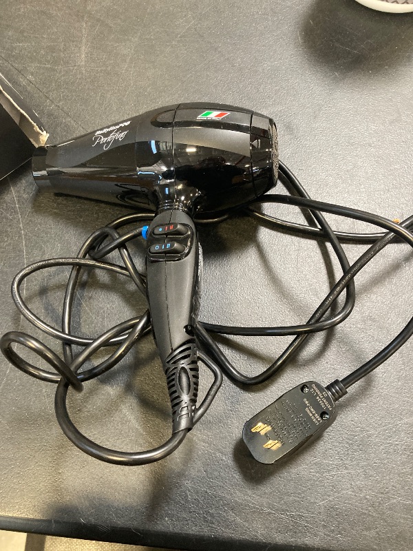 Photo 1 of BaBylissPRO Hair Dryer, Nano Titanium Portofino 2000-Watt Blow Dryer, Hair Styling & Appliances, Black, BPOR1