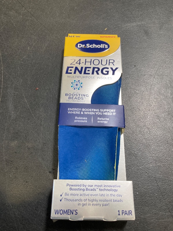 Photo 1 of Dr. Scholl's® 24-Hour Energy Multipurpose Insoles, Returns Energy with Every Step, Relieves Foot Pressure & Tired Achy Feet, Memory Foam & Gel Insert, Women's Shoe Size 6-10, 1 Pair