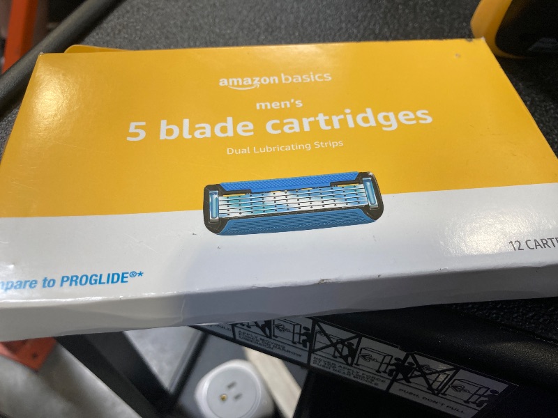 Photo 1 of Amazon Basics 5-Blade Razor Refills for Men with Dual Lubrication and Precision Beard Trimmer, 12 Cartridges (Fits Amazon Basics Razor Handles only) (Previously Solimo)