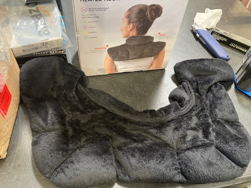 Photo 1 of Sharper Image Heated Neck & Shoulder Wrap - Microwavable Warm & Cooling Plush Pad, Scented Aromatherapy (100% Natural Lavender & Herb Spa Blend), Pain Tension Headache Relief Therapy, Gift for Women