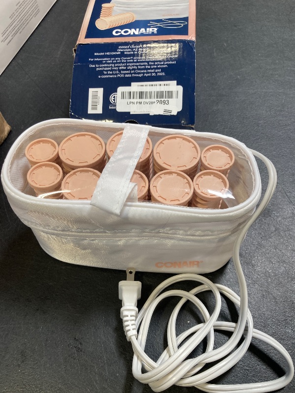 Photo 1 of Conair Instant Heat Compact Hot Rollers for Long, Medium, and All Hair - Hair Curler - Hair Roller Clips Included - 1 1/4-inch, 1-inch, and 3/4-inch Rollers