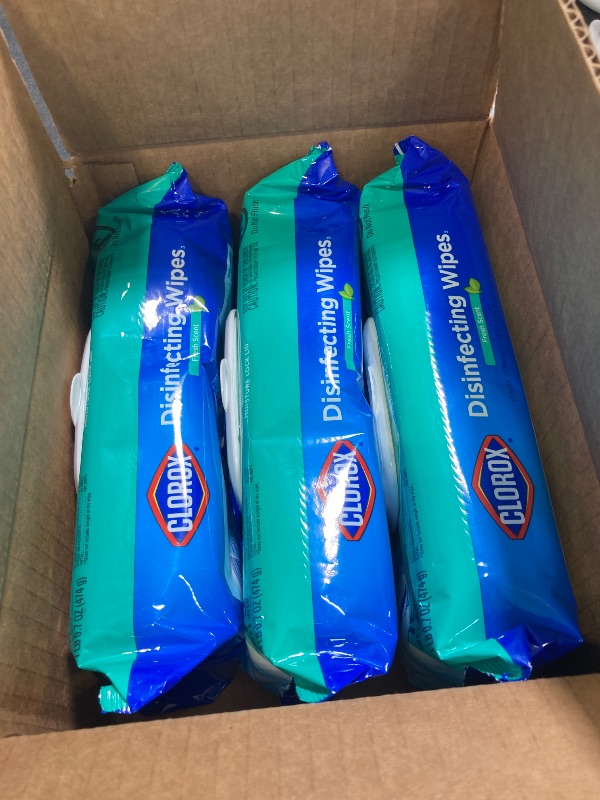 Photo 1 of Clorox Disinfecting Wipes, Bleach Free, Household Essentials, Fresh Scent, Moisture Seal Lid, 75 Cleaning Wipes, Pack of 3 (New Packaging)