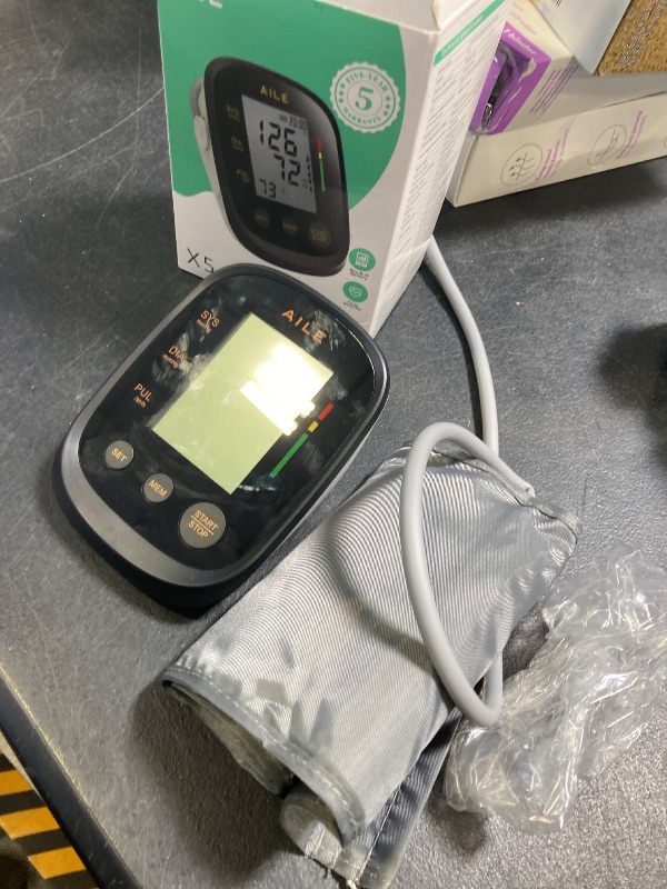 Photo 1 of Blood Pressure Monitor,AILE Blood Pressure Machine Upper Arm Large Cuff(8.7"-16.5" Adjustable),Automatic high Blood Pressure Cuff for Home use (Black)