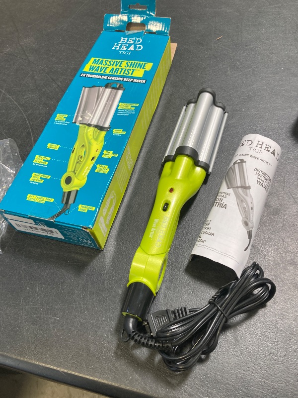 Photo 1 of Bed Head Wave Artist Deep Waver | Combat Frizz, Get Long Lasting Results, & Add Massive Shine for Beachy Waves | With Tourmaline Ceramic Technology (Green)