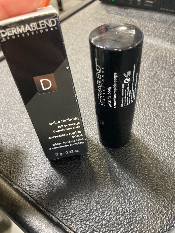 Photo 1 of Dermablend Quick-Fix Body Makeup Full Coverage Foundation Stick, Water-Resistant Body Concealer for Imperfections & Tattoos, 0.42 Oz