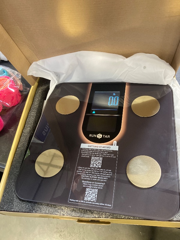 Photo 1 of Runstar Scale for Body Weight, Smart Scale with 8-in-1 VA Display, High Precision Bathroom Digital Scale for Body Weight Heart Rate BMI Body Fat 22 Body Composition Sync APP, FSA HSA Eligible