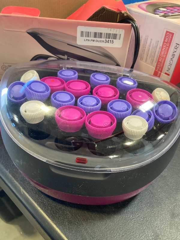 Photo 1 of Remington Ionic Conditioning Hair Setter, 20 Velvet Hair Rollers, 6 Large (1¼”), 10 Medium (1"), 4 Small (¾”), Blowout Style Hair Curlers