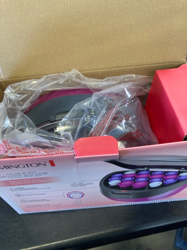 Photo 1 of Remington Ionic Conditioning Hair Setter, 20 Velvet Hair Rollers, 6 Large (1¼”), 10 Medium (1"), 4 Small (¾”), Blowout Style Hair Curlers