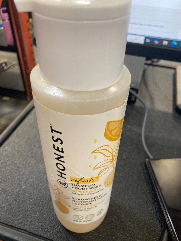 Photo 1 of The Honest Company 2-in-1 Cleansing Shampoo + Body Wash | Gentle for Baby | Naturally Derived, Tear-free, Hypoallergenic | Citrus Vanilla Refresh, 18 fl oz