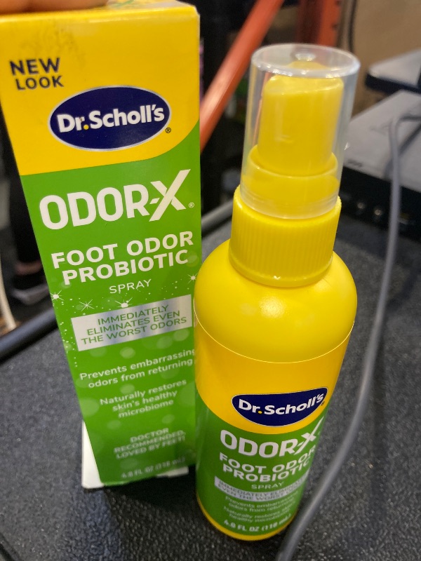 Photo 1 of Dr. Scholl's ODOR-X FOOT ODOR PROBIOTIC SPRAY, 4 oz // Immediately Eliminates The Worst Odors - Prevents Embarrasing Odors From Returning - Restores Skin's Microbiome