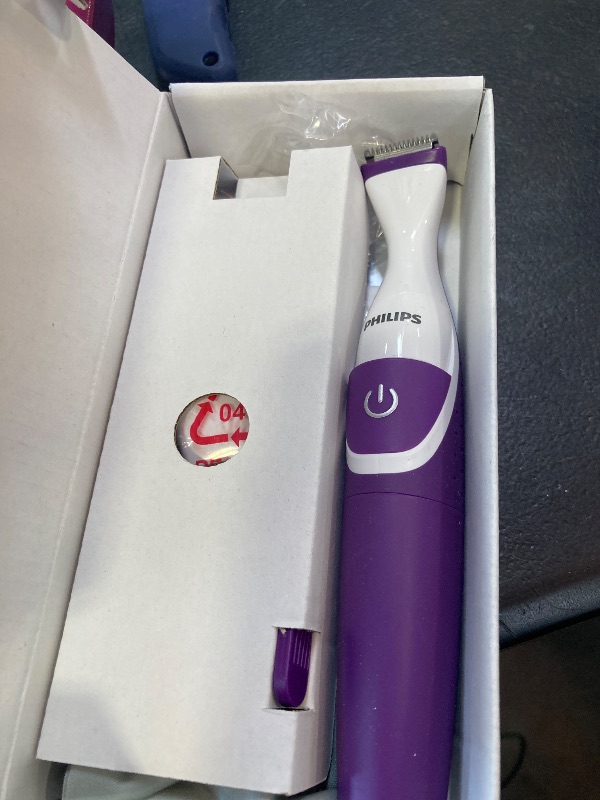 Photo 1 of Philips Beauty Bikini Genie Cordless Trimmer for Bikini Line Hair Removal, with Shaving Head and Comb, BRT383/50