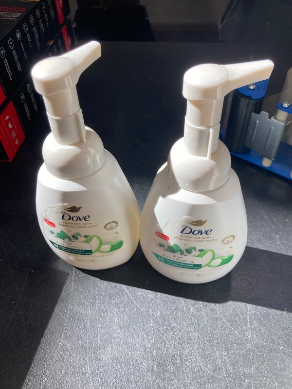 Photo 1 of Dove Foaming Hand Wash 2 Count Aloe & Eucalyptus Protects Skin from Dryness, More Moisturizers than the Leading Ordinary Hand Soap, 10.1 oz