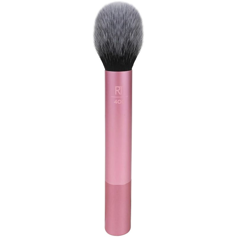 Photo 1 of Real Techniques Ultra Plush Blush Makeup Brush, For Loose, Cream, or Pressed Blush, Rosy Glow Cheeks, Fluffy Powder Brush, Aluminum Ferrules, Synthetic Bristles, Vegan & Cruelty Free, 1 Count
