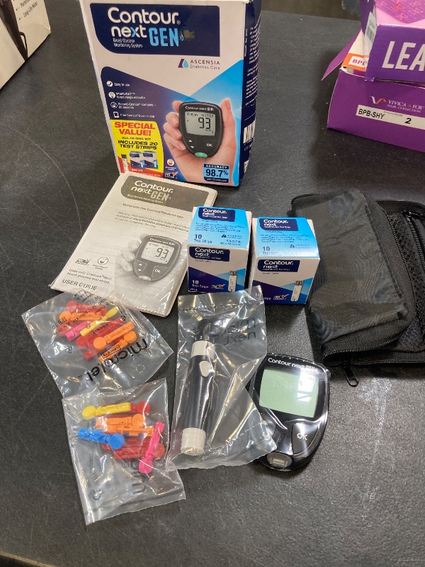 Photo 1 of Ascensia CONTOUR NEXT GEN Blood Glucose Monitoring System – All-in-One Kit for Diabetes with Glucose Monitor and 20 Test Strips For Blood Sugar & Glucose Testing