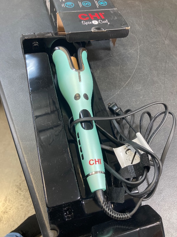Photo 1 of CHI Spin N Curl, Curling Iron For Healthy & Shiny Effortless Curls & Waves, Provides Preset Temperature Settings For Each Hair Texture, Mint Green