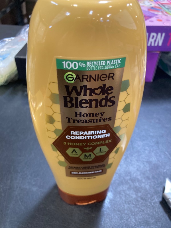 Photo 1 of Garnier Whole Blends Repairing Conditioner Honey Treasures, Damaged Hair, 22 fl; oz.