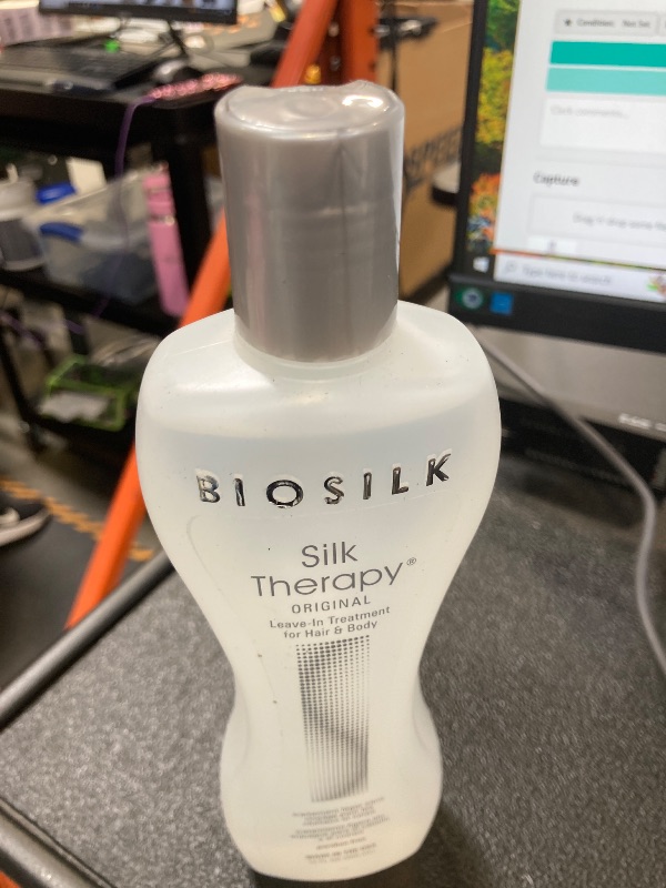 Photo 1 of BioSilk Silk Therapy Original Cure, Reconstructing Treatment For Adding Shine & Helping Prevent Split Ends, Sulfate, Paraben, & Cruelty-Free, 12 Oz