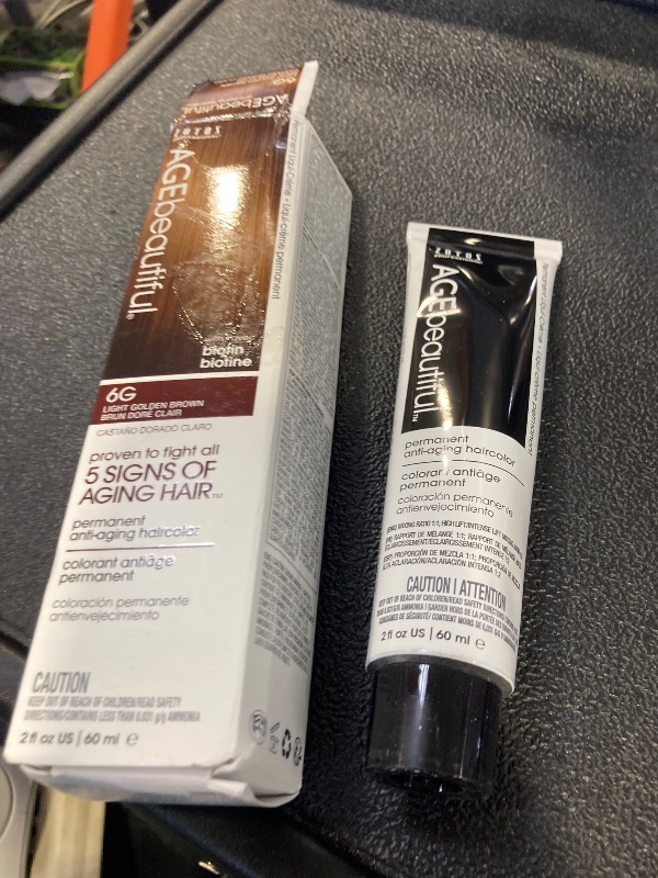 Photo 1 of AGE beautiful Permanent Hair Color Dye Liqui Creme | 100% Gray Coverage | Anti-Aging Haircolor | Biotin for Thicker, Fuller Hair | Professional Salon Coloring | 6G Light Golden Brown