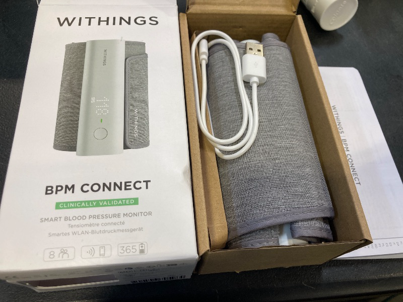 Photo 1 of Withings BPM Connect - Digital Blood Pressure Cuff & Heart Rate Monitor - Blood Pressure Machine Arm Cuff, FDA Cleared, FSA/HSA Eligible, IOS & Android