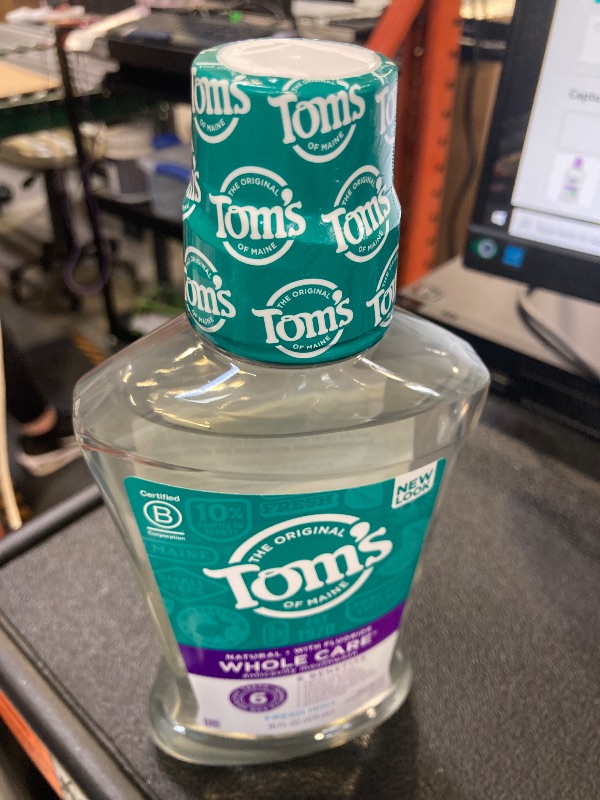 Photo 1 of Tom's of Maine, Whole Care Natural Mouthwash - Fresh Mint, 16 Ounce