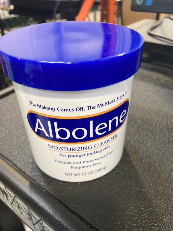 Photo 1 of Albolene Face Moisturizer and Makeup Remover, Facial Cleanser and Cleansing Balm, Beta Carotene Fragrance Free Cream, 12 oz
