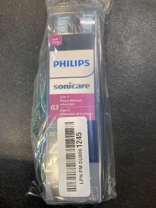 Photo 1 of Philips Sonicare Genuine G3 Premium Gum Care Replacement Toothbrush Heads, 4 Brush Heads, White, HX9054/65