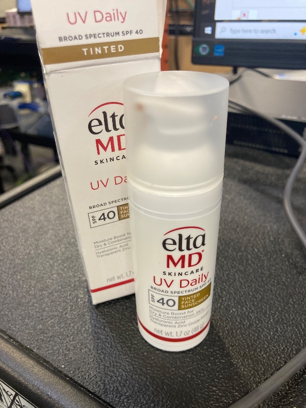 Photo 1 of EltaMD UV Daily Tinted SPF 40 Face Sunscreen Moisturizer with Zinc Oxide, Tinted Daily Face Moisturizer with SPF, Sunscreen for Dry Skin,1.7 oz Pump