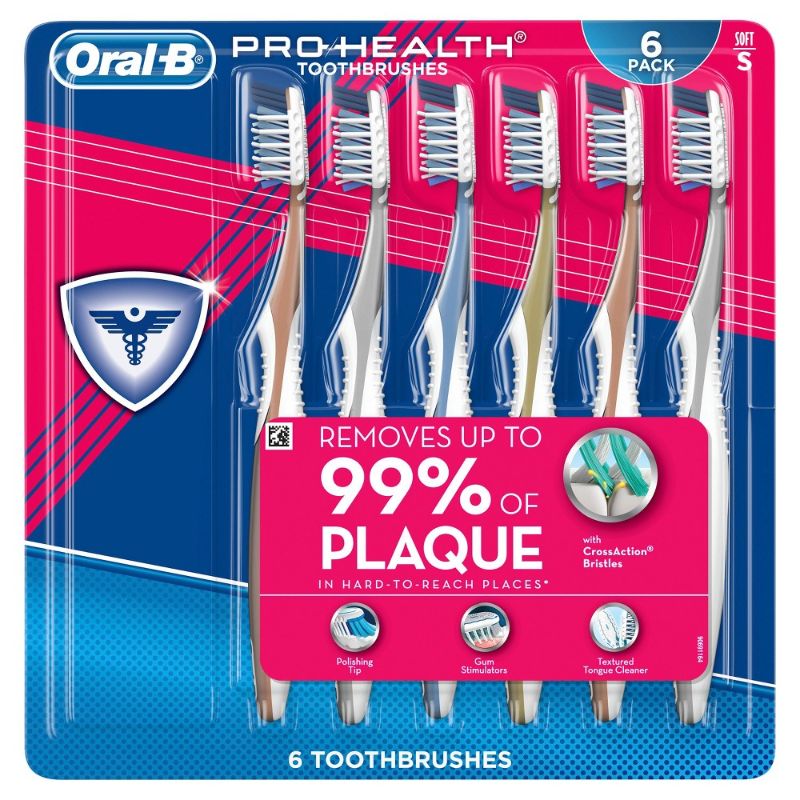 Photo 1 of Oral-B Pro-Health CrossAction All-in-One Soft Toothbrush - 5ct