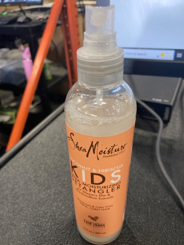 Photo 1 of Sheamoisture Kids Extra Moisturizing Detangler for Curly Hair Coconut and Hibiscus Kids Detangler with Shea Butter 8 oz