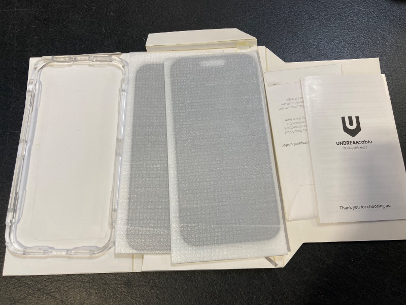 Photo 1 of UNBREAKcable Privacy Screen Protector for iPhone 16/15, 28° Anti Spy Tempered Glass Film, Full Coverage, Anti-Scratch, 9H Hardness, Military Grade Protection, 99.99% HD, Sensitive Touch, 2 Pack