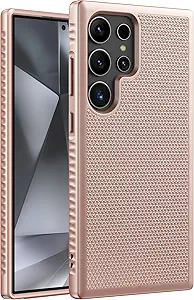 Photo 1 of Vihibii for Samsung Galaxy S24 Ultra Case, Slim & Fit Stylish Non-Slip Texture, Mil-Grade Drop Protection Shockproof Protective Phone Case Galaxy S24 Ultra 5G 6.8" 2024, Rose Gold