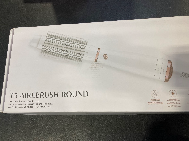 Photo 1 of T3 AireBrush Round One-Step Volumizing Hair Dryer Brush, Blow Dryer Brush for Fast Drying and Styling with Multiple Heat and Speed Settings, 2.5" Ceramic Round Brush and Cool Shot