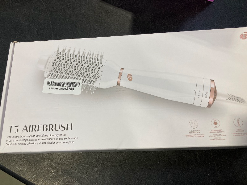 Photo 1 of T3 AireBrush One-Step Smoothing and Volumizing Hair Dryer Brush, Blow Dryer Brush for Fast Drying and Styling with Multiple Heat and Speed Settings, Ceramic Oval Brush and Cool Shot