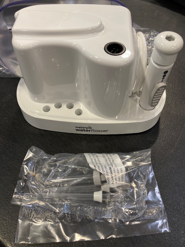Photo 1 of Waterpik Classic Professional Water Flosser, Electric Power With 6 Settings, 3 Flossing Tips, ADA Accepted, White WP-72