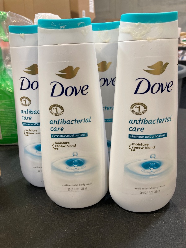 Photo 1 of Dove Body Wash Care & Protect Antibacterial 4 Count For All Skin Types Protects from Dryness 20 oz