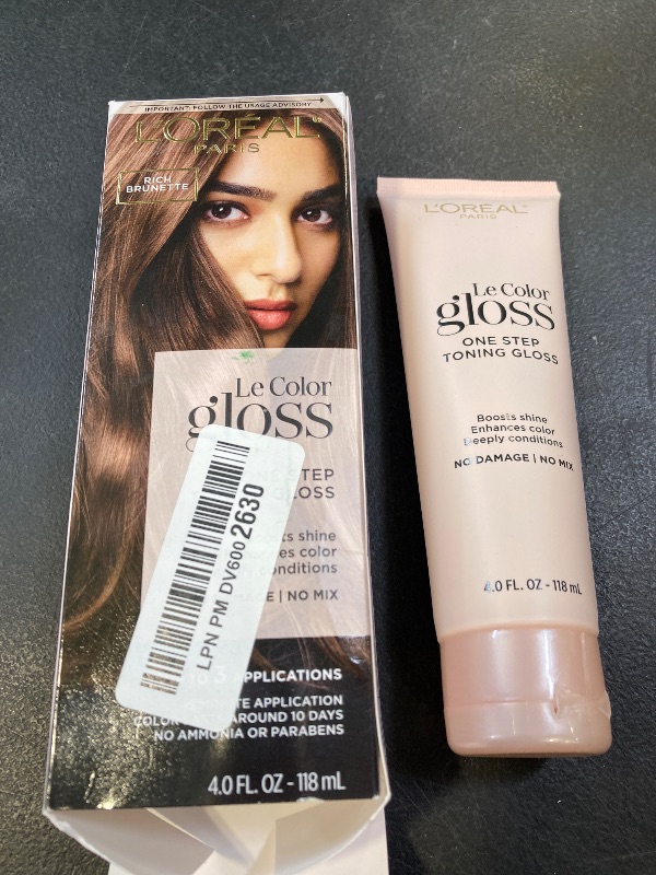Photo 1 of L'Oreal Paris Le Color One Step Toning Hair Gloss, Rich Brunette, 4 Ounce