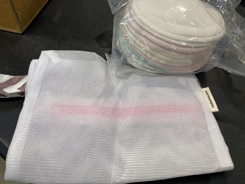 Photo 1 of Organic Nursing Pads - 14 Washable Viscose Derived from Bamboo Breastfeeding Pads, Wash Bag, Reusable Breast Pads for Breastfeeding, Nipple Pads for Breastfeeding Essentials (Pastel Touch, L 4.8")