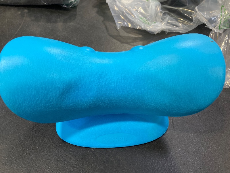 Photo 1 of RESTCLOUD Neck and Shoulder Relaxer, Cervical Traction Device for TMJ Pain Relief and Cervical Spine Alignment, Chiropractic Pillow Neck Stretcher (Blue)