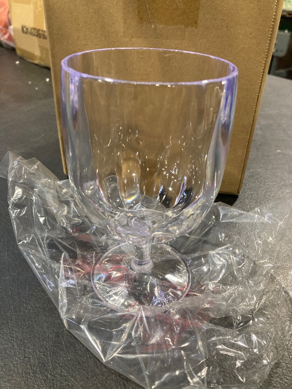 Photo 1 of Suwimut Set of 8 Unbreakable Plastic Wine Glasses, 12 oz Plastic Stem Wine and Water Tumbler Stackable Goblets, Shatterproof Reusable Drinking Glassware for Poolside, Home, Outdoor, Wedding