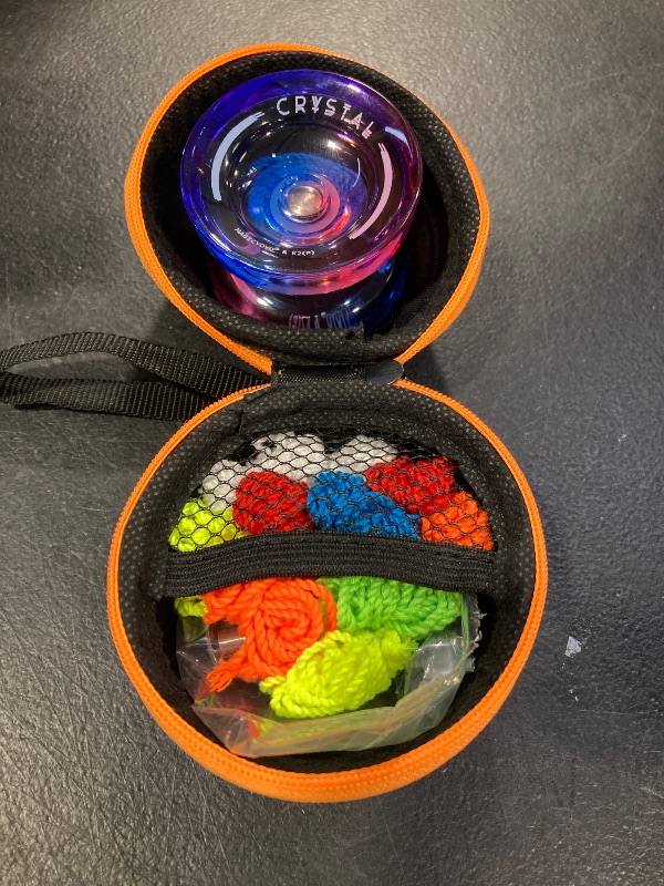 Photo 1 of MAGICYOYO K2 Crystal Gradient Yoyo for Kids & Adults, Professional - Responsive/Unresponsive Fingerspin Trick Yo Yo for Beginners & Advanced Players with 12 Yoyo Strings + Yo-yo Case Bag (Pink Purple)