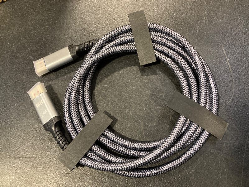 Photo 1 of Highwings 80Gbps Displayport Cable 2.1 6FT, 16K@60Hz, 8K@120Hz, 4K@240Hz, DP 2.1 Cable 16K Braided Cord, Compatible with HDR10 DSC 1.2a, G-Sync FreeSync Gaming PC, NVIDIA RTX 4090/3090, AMD 7900XTX