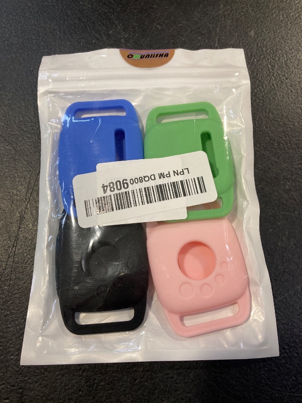 Photo 1 of Silicone Case for Tile Mate 2022,Mate 2024 for Dog Collar, Protective Cover Sleeve for tilemate Finder for cat pet Necklace Dropper, Secure tag Holder for Bag (Black, Green, Pink, Blue, 4 Pack)