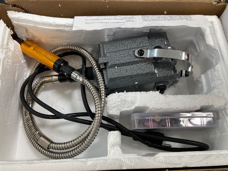 Photo 1 of 1000W 30000RPM Electric Flex Shaft Rotary Tool Foot Pedal Control Flex Shaft Hanging Grinder Carver Can Forward-Reverse Rotation, Multi-function Kit with Accessories for Carve-Buffing Diy Craft work