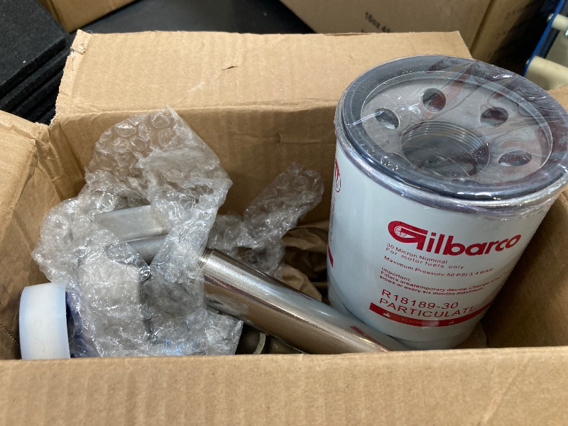 Photo 1 of Tuntrol Fuel Filter Kit with 3/4 Inch NTP Aluminum Connector, 30 Micron Spin-on Cartridge Style for Mobile and Stationary Fuel Tank Pump, with S-Steel Elbow and Nipple