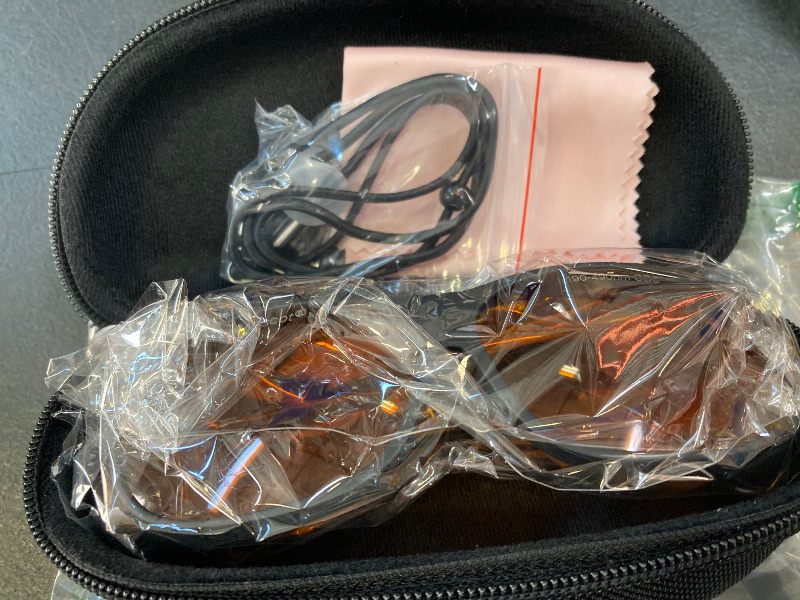 Photo 1 of FreeMascot OD 6+ 190nm-490nm Wavelength UV light/Anti Blue Light Blocking Safety Glasses for 405nm, 445nm, 450nm,473nm Laser (Fit-over Frame 4)