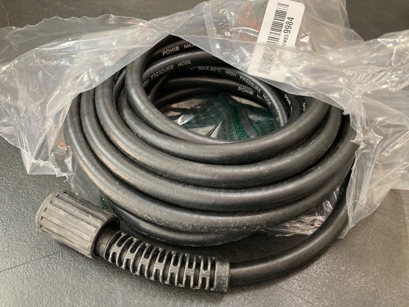 Photo 1 of POHIR Pressure Washer Hose 25FT, Kink Resistant Power Washer Replacement Hose 1/4 Inch with M22 14MM Swivel, Lightweight Pressure Washer Extension Hose 4000 PSI